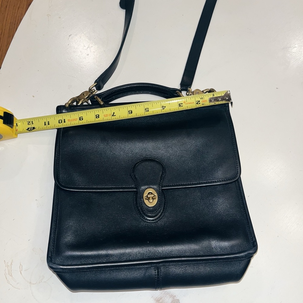 Coach Vintage Black Leather Willis Bag - Picture 5 of 6